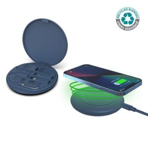 2665WJ-Magnetic Wireless Charger Multicable Set - Blue