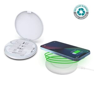 2665WJ-Magnetic Wireless Charger Multicable Set - White